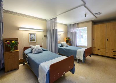 A patient's room at Turlock Nursing